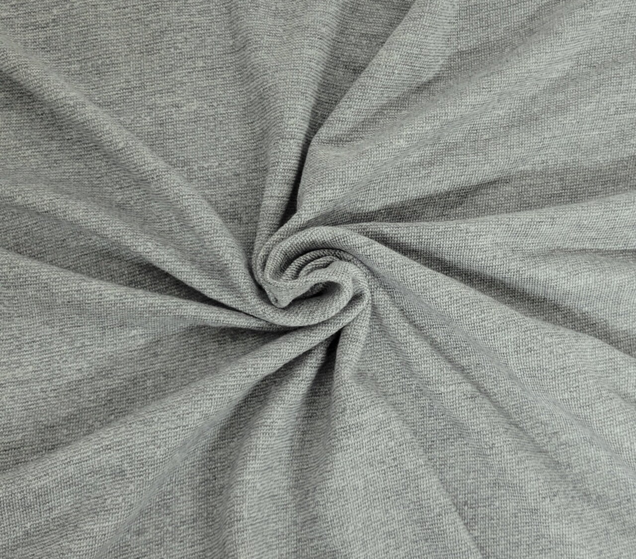 1 Yard Heather Gray Cotton Blend French Terry Knit Fabric Soft Loop-Back Material for Loungewear & Activewear 65 Inch Width